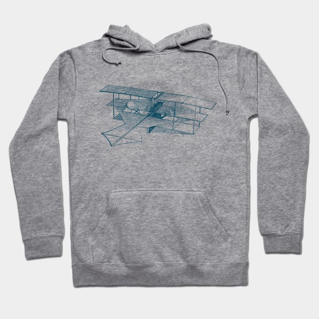 Historical plane sketch Hoodie by UniqueDesignsCo